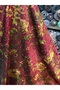 Patterned Gold Leather Velvet Fabric - 4