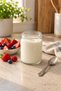 Set of 6 300 Cc Glass Food Jars, Magnolia Honey Jam Jar with Metal Lid - 7