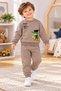 Boys' Crocodile Printed Sweatshirt and Jogger Tracksuit 2-Piece Set - 3