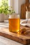 Set of 6 300 Cc Glass Food Jars, Magnolia Honey Jam Jar with Metal Lid - 4