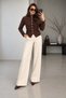 Women's Stand Collar Ruffle Detailed Button Knitwear Cardigan - 2
