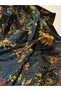 Patterned Gold Leather Velvet Fabric - 5