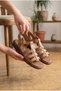 Women's Genuine Leather Multi-Strap Flat Sole Gladiator Casual Sandals - 3