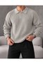 Arco Premium Textured Knitwear Buttoned Polo Collar Long Sleeve Men's Sweater - 2