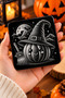 Halloween (Boo Ghost and Pumpkin Patterned) Themed Acrylic Laser-Engraved Coaster (Felt Base) - 2