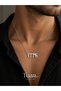 Complete Steel Göktürk Turkish Written Steel Necklace Turkish Written Necklace Silver Color - 3