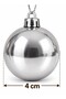 Christmas Tree Ornament Set of 20 4 cm Matte Shiny Decorative Pine Tree Ball Red Silver Gold Christmas Tree Ornament New Year Tree Ornament - 3