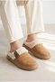 Unisex, Plush Lined, Button Detail, Closed Front, Thick Sole, Comfortable House Slippers - 6