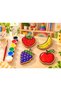 Wooden Painting Set Fruits 10 Pieces Mdf Figures Acrylic Paint Brush and Tape Ages 3+ - 3