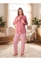 New Season Pomegranate Flower Winter Special Design Long Sleeve Maternity Pajama Set with Hidden Breastfeeding Feature