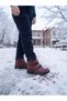 Genuine Leather Orthopedic Sole Burgundy Velcro Children's Boots - 6