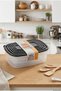 6-Piece Transparent Storage Container Set - Food and Refrigerator Organizer Box Set with Lids - 2