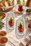2-Piece Glass Fish Back Kayak Serving Plate |   Breakfast, Presentation and Serving Tray (27 cm) - 2