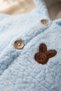 Baby Blue Rabbit Ears Star-Shaped Plush Jumpsuit - Soft Sherpa Textured Winter Baby Outfit - 4