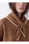 From UZG STORE: A Stylish Women's Knit Sweater with a Scarf Collar and Yoke Detail for Fashion-Conscious Women - 4