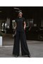 Women's Short Sleeve Turtleneck Asymmetrical Cut Detailed Aerobin Blouse and Trousers Two-Piece Set - 7