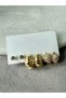 Zircon Stone Set 6-Piece Heart Gold Earrings