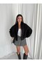 Checked Double-Breasted Collar Buttoned Bomber Jacket - 4