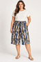 Trendy Women's Elasticated Capri Shorts with Pocket Details