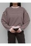 Striped Off-Shoulder Sweatshirt - 3