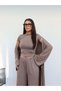 Long Cardigan Comfortable Three-Piece Set - 2