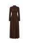 Layered Button Detail Gathered Maxi Long Dress - 8