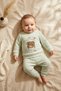 Digital Embroidered Baby Sky Pilot Embroidered Cotton Double Set - 100% Cotton, Flexible and Comfortable