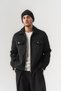 Kashlock Collared Cashmere Fabric Zipper Snap Closure Pocket Detailed Men's Coat