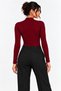 Women's Black Half Turtleneck Button Detailed Drop-Cut Long Sleeve Slim Fit Camisole Blouse - 7