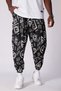 Black Geometric Patterned Unisex Shalwar Trousers Bohemian Hippie Ethnic Free Spirit, Ethnic Pattern, Limitless Style! - 2