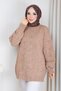 Women's Knitted Patterned Knitwear Tunic Sweater