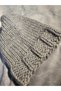 Hand-knitted hat with decorative cuff - 8