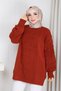 Women's Knitted Patterned Knitwear Tunic Sweater