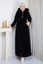 Women's Full-Length Moscow Coat with Brooch Detail and Belt - 5