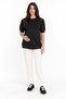 Lace Detailed Shoulder Balloon Sleeve Crew Neck Maternity T-Shirt - 4