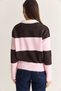 Women's Polo Collar Button Detailed Thick Striped Soft Textured Knitwear Sweater 2950 60286717 - 8