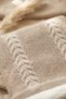 Coffee Knitwear Hair Knit Patterned Soft Textured Welsoft Baby Blanket - 4