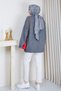 Women's Square Patterned Knit Cardigan - 7