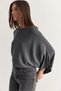 Women's Smoked Boat Neck Bat Sleeve Oversize Crop Knitwear Sweater Tk261126 60286718 - 3