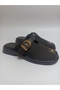 Black Lux Suede Sebo Slippers