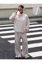 Jagu Striped Top and Bottom Set White - 6