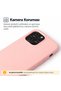 Compatible with iPhone 15 Plus and 14 Plus - Solid Navy Blue Color Silicone with Velvet Inside Protective Phone Case (Soft and Matte) - 4