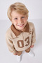 Boys' Set 3 Thread Printed Zipper Closure Top and Bottom Set Cotton - 2