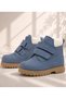 Rakerplus Neson 9055-Ma Blue 100% Genuine Leather Velcro Unisex Kids Boots