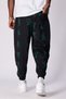 Black Green Calligraphy Patterned Unisex Bohemian Hippie Ethnic Shalwar Free Spirit, Ethnic Pattern, Limitless Style! - 3