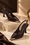Genuine Leather Heeled Shoes Metal Toe Patent Leather Stilettos - 5