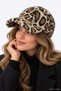 Women's Leopard Pattern Plush Cap Hat Winter Soft Furry Baseball Cap - 2
