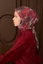 وشاح فيلورا بنقشة الزهور بلون البرقوق - 3