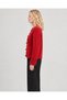 Button Detailed Red Cardigan - 3