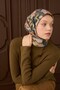 وشاح فيلورا بنقشة الزهور باللون الكاكي - 4